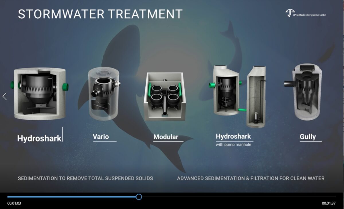 3P Technik HydroShark Stormwater Treatment Range