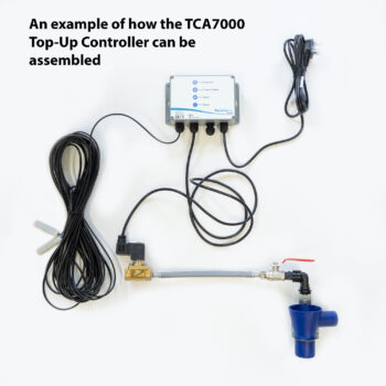 An example of how the TCA7000 RainForce Home Top-Up Controller can be assembled.
