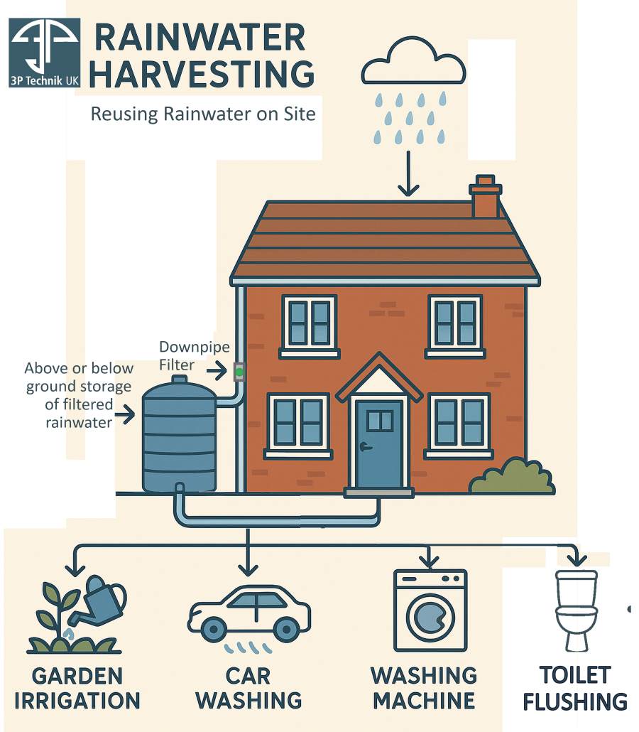 Uses of rainwater within SuDS