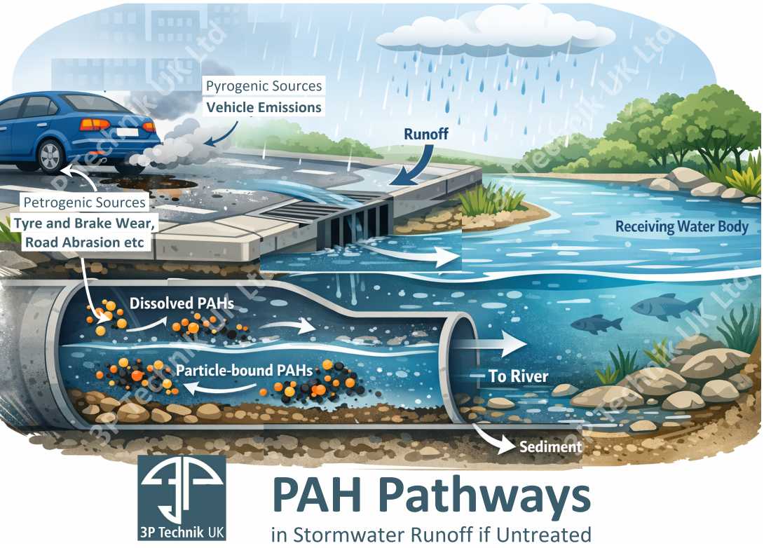 PAHs Pathways in Stormwater Runoff if Untreated