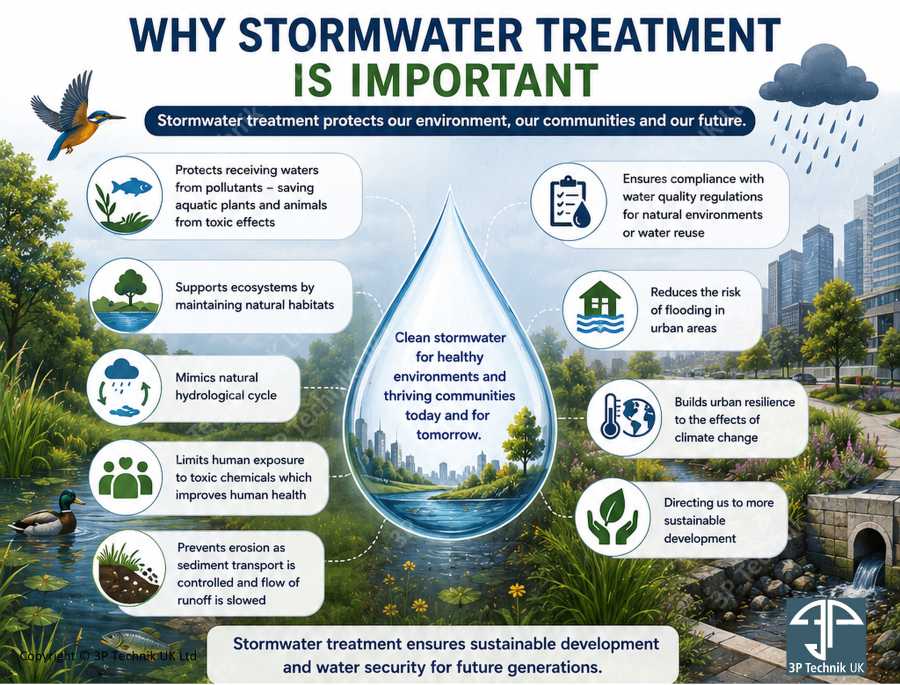 Why Stormwater Treatment is important. Infographic by 3P Technik UK
