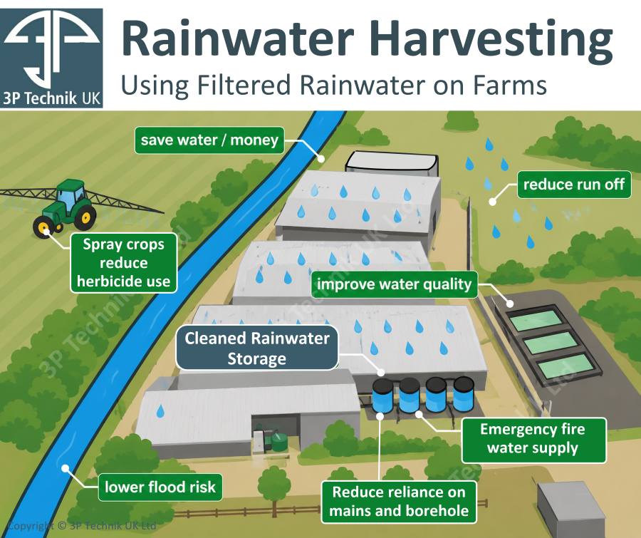Increasing Resilience by Using Filtered Rainwater on Farms - 3P Technik UK Ltd
